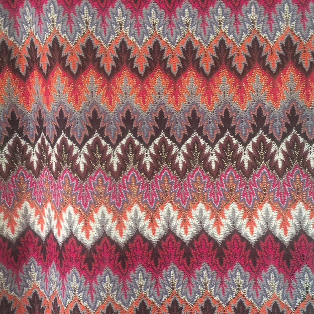 Tan orange and gold sparkle ✨ colorful knit top - Picture 3 of 4